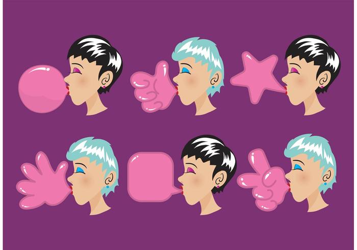 Bubblegum formas vectoriales vector