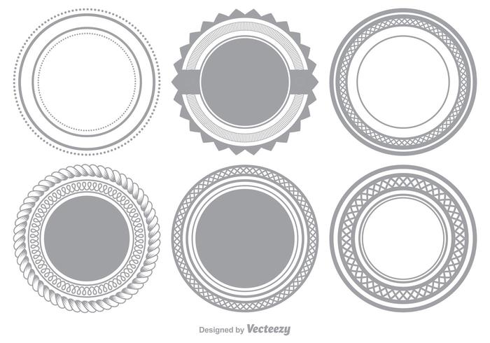 Conjunto de forma de insignia vector