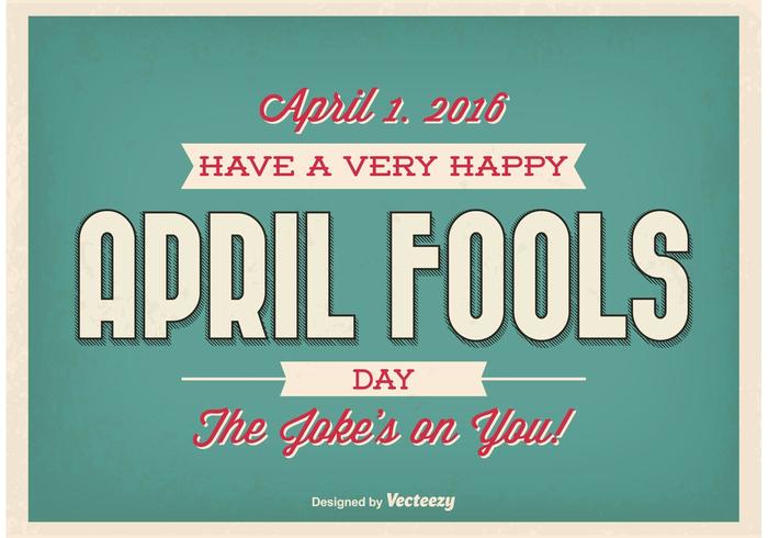 Typographic April Fools Day Poster vector