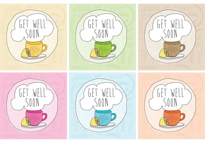 Free Vector  Get well soon quote and bear with hot chocolate