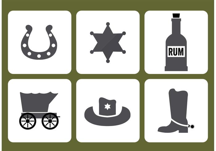 Old West Icon Vectors