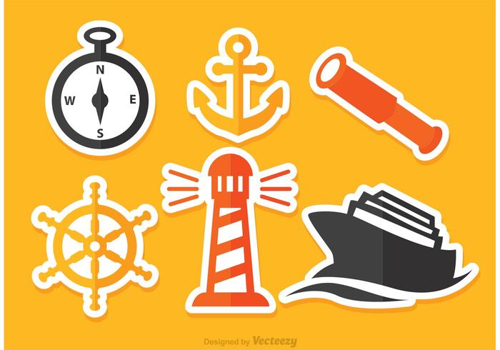 Vector Nautical Flat Icons