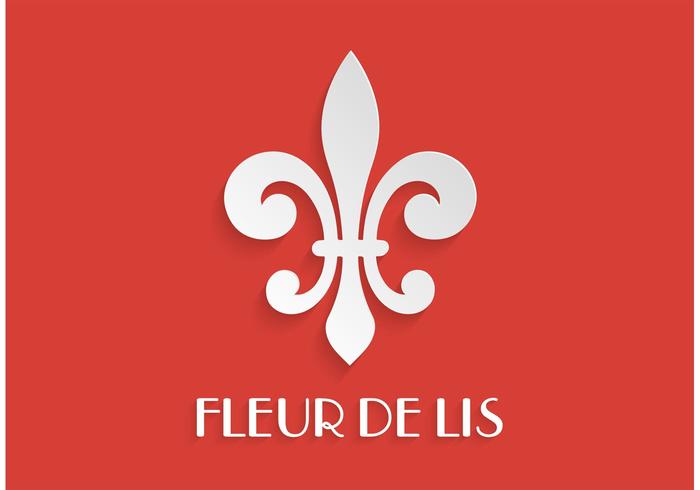 Paper Fleur De Lis Vector Illustration