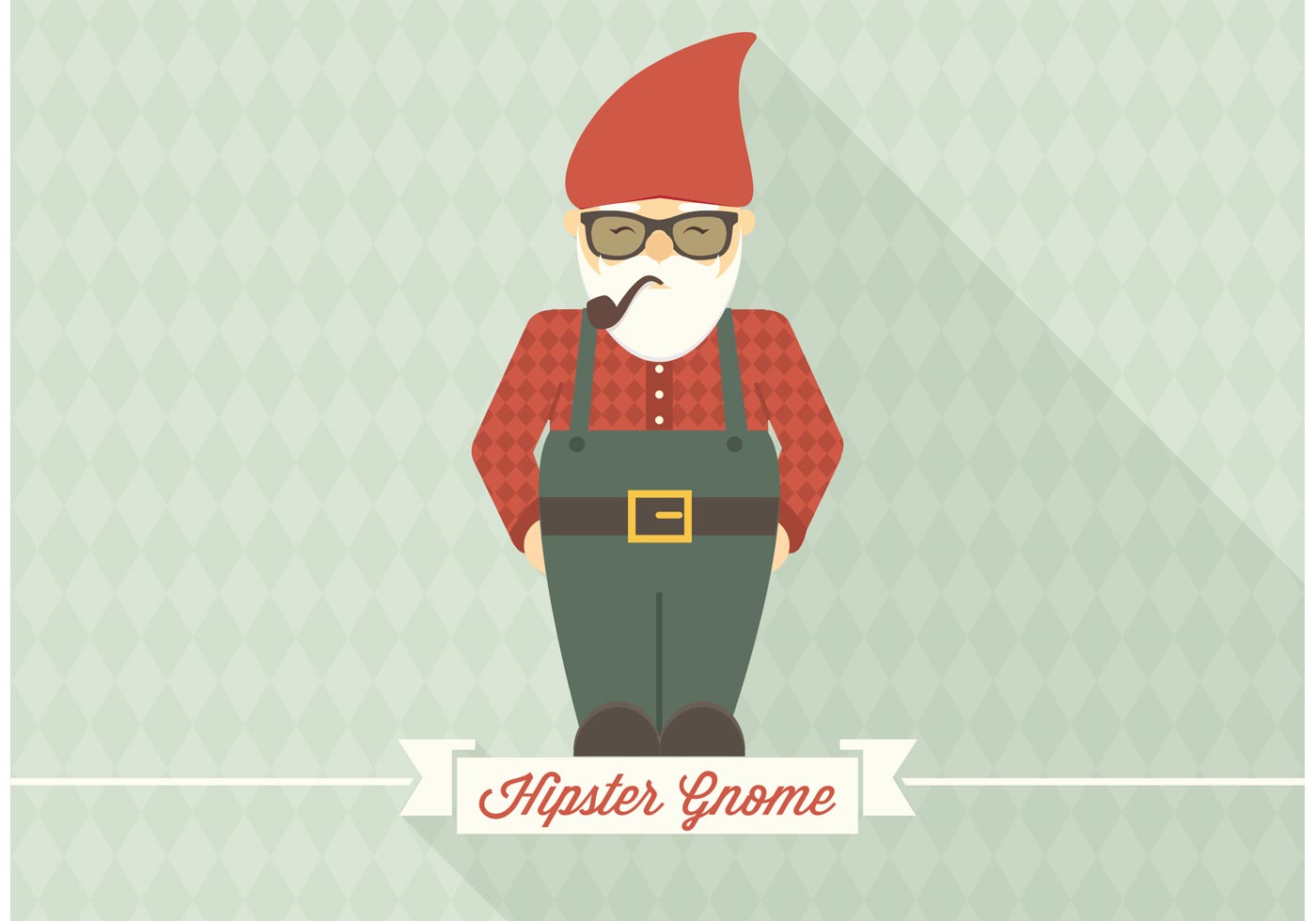 Free Hipster Gnome Vector - Download Free Vector Art, Stock Graphics &amp; Images