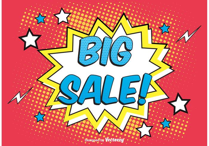 Comic Style Sale Background Illustration Comic Style Sale Background Illustration