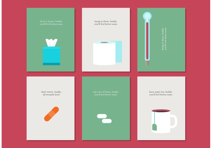 Get Well Soon Cards Free Vector