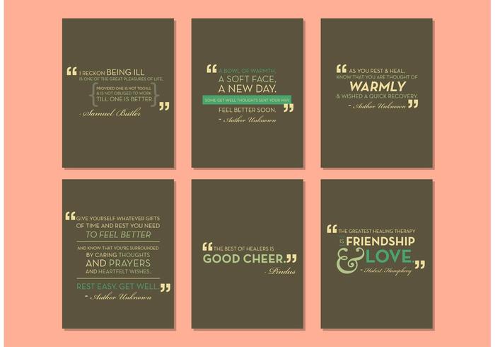 Get Well Soon Cards Free Vector