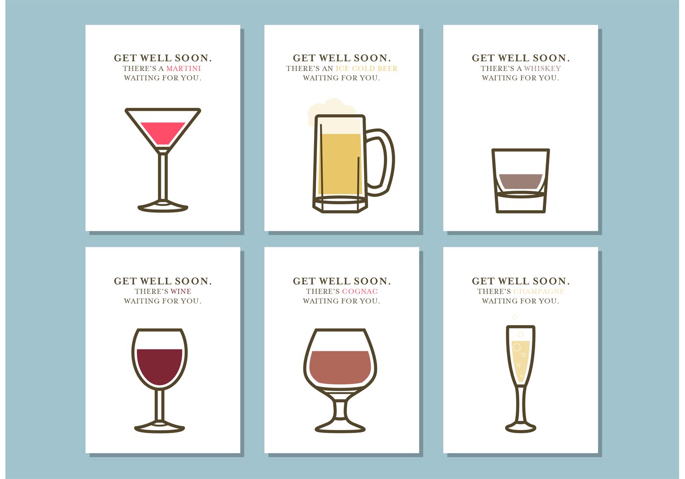 Get Well Soon Cards Free Vector - Download Free Vector Art ...