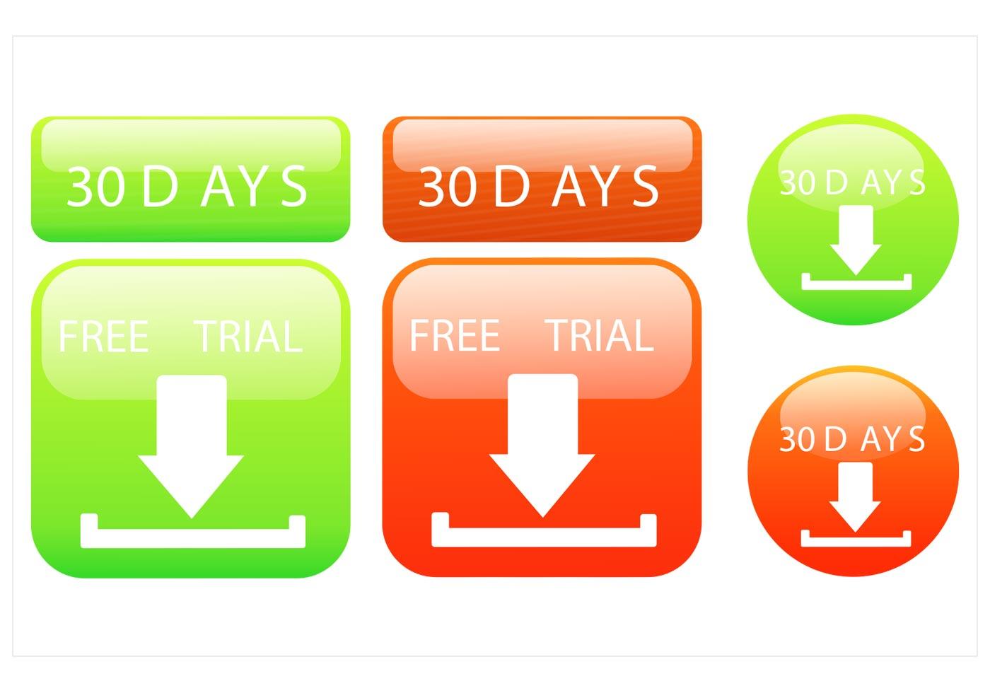 30 Day Free Trial Vector Design Set - Download Free ...