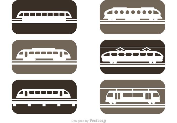 Vector Rail Trains Icons