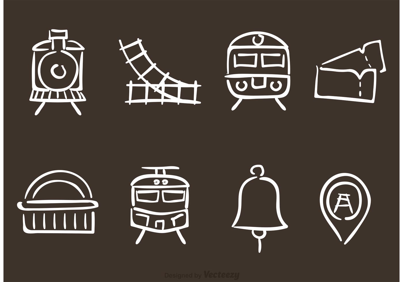 Hand Drawn Railroad Vector Icons 90846 Vector Art at Vecteezy