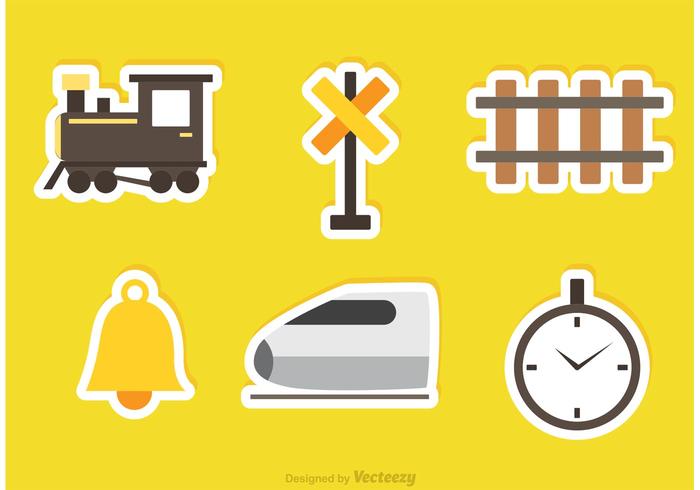 Railway Vector Sticker Icons