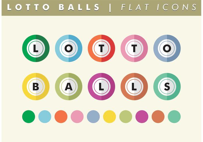 Bolas de loto vector iconos plana gratis