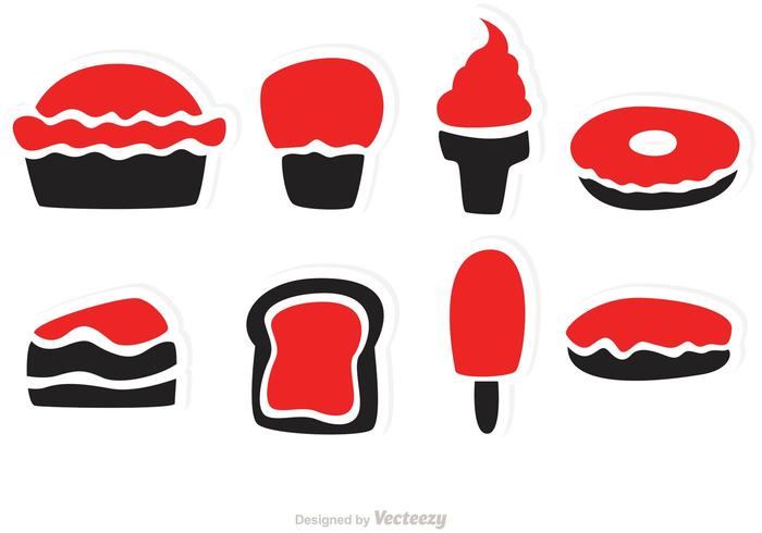 Vector Iconos De Panadería Y Pastelería