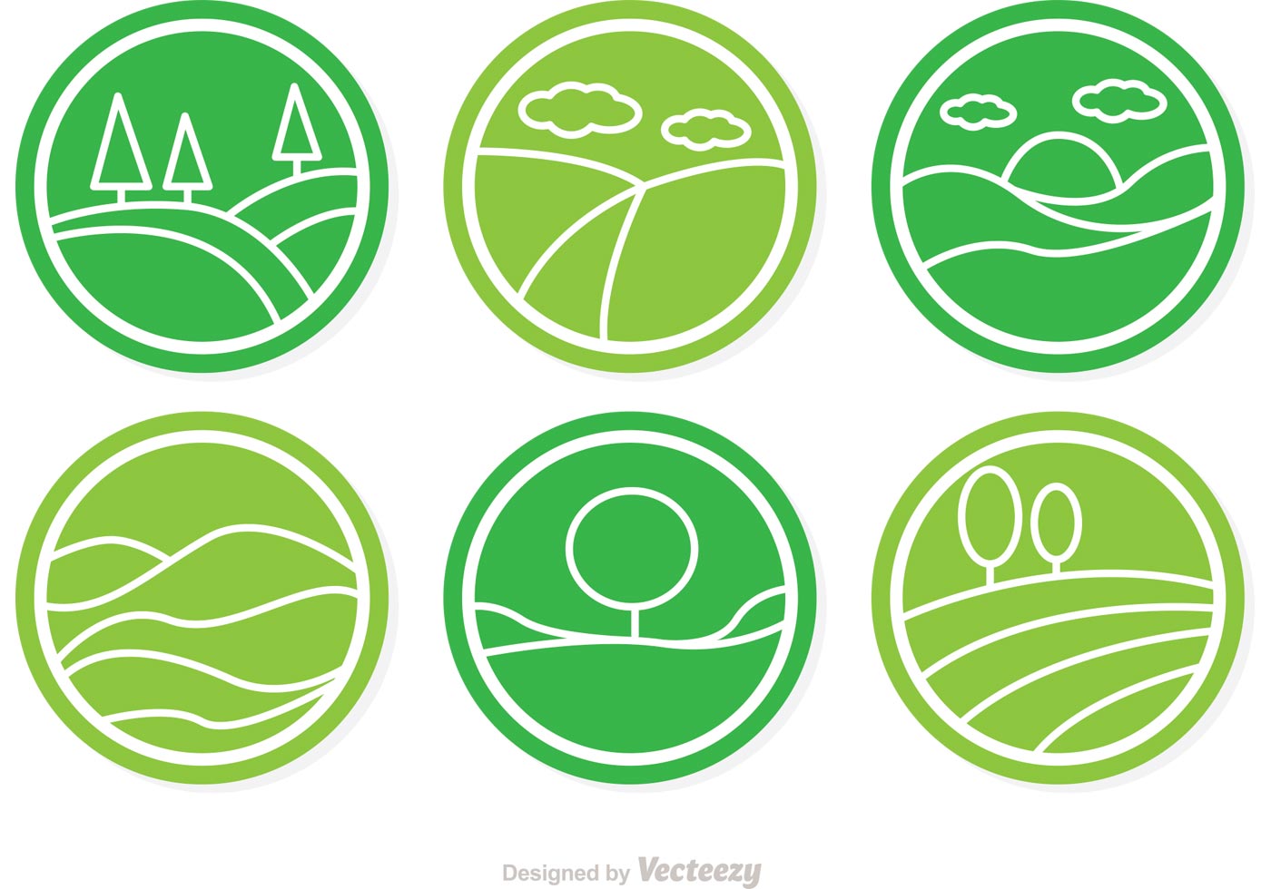 Circular Vector Rolling Hills Icons 90878 Vector Art at Vecteezy