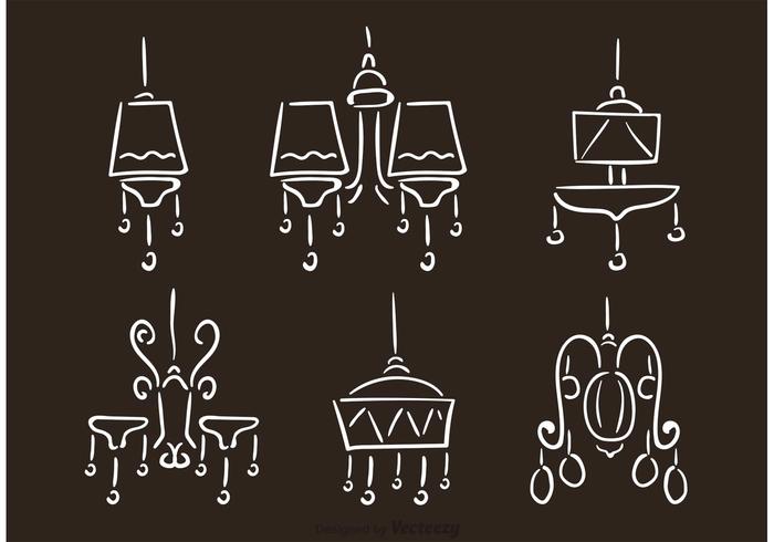 Hand Drawn Chandelier Vectors