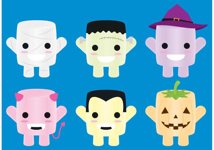 Halloween Candy Character Vectors Halloween Candy Character Vectors