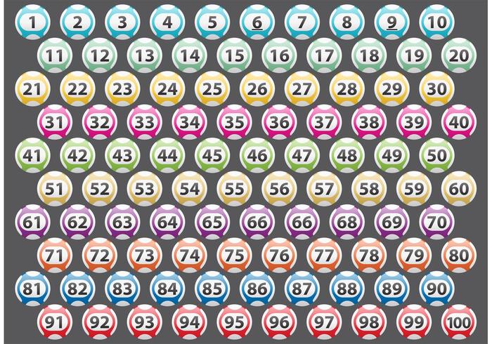 Number Lotto Balls Vectors 