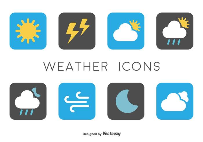 Iconos meteorológicos mínimos vector