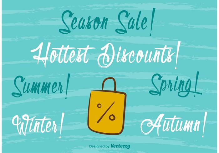 Seasonal Hot Sale Handmade Lettering vector