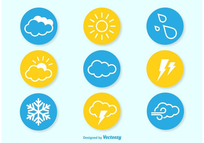 Weather Flat Icons vector