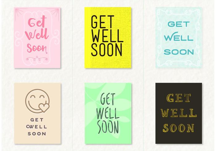 Get Well Soon Card Vectors Get Well Soon Card Vectors