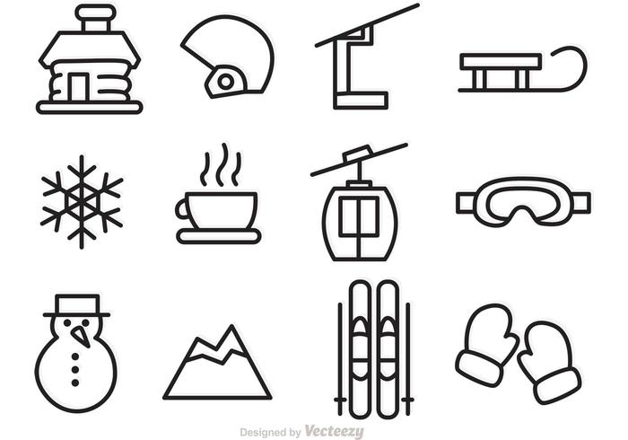 Winter Vector Outline Icons