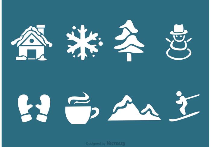 Winter Silhouette Vector Icons