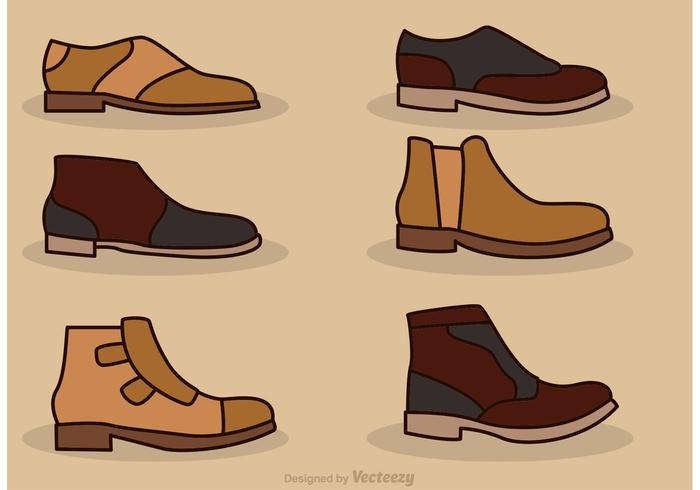 Man Shoes Vector Icons