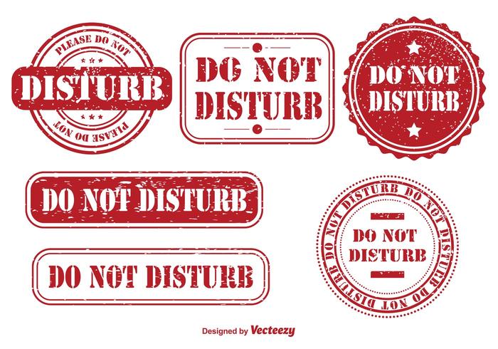 Do Not Disturb Rubber Stamps vector