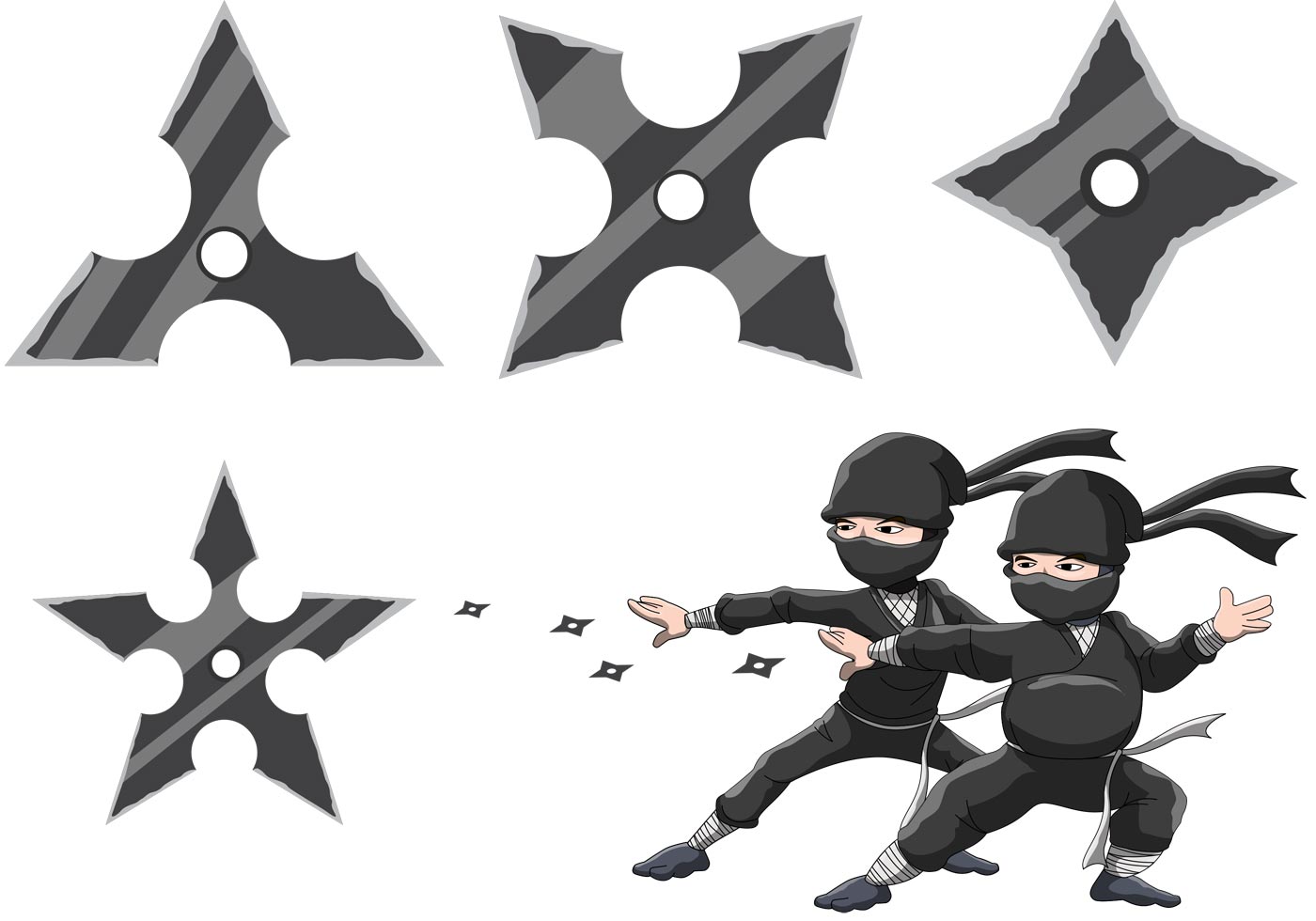 Ninja's Star Vectors - Download Free Vector Art, Stock Graphics & Images