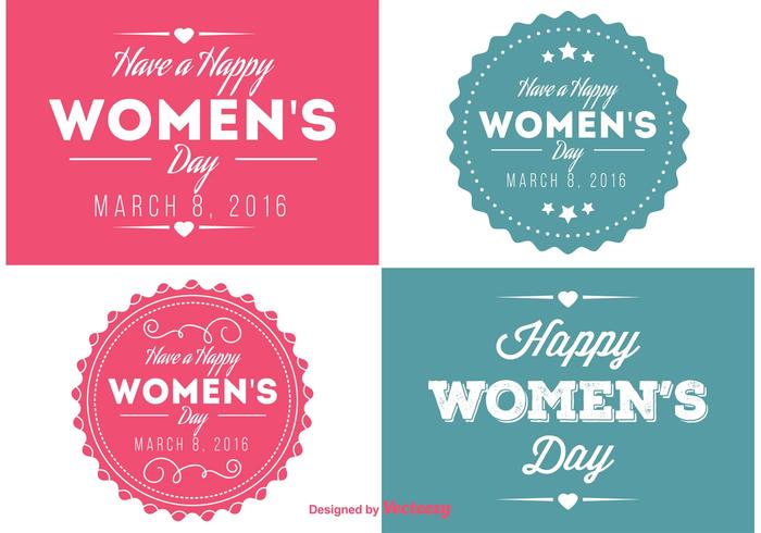 Woman's Day Labels vector