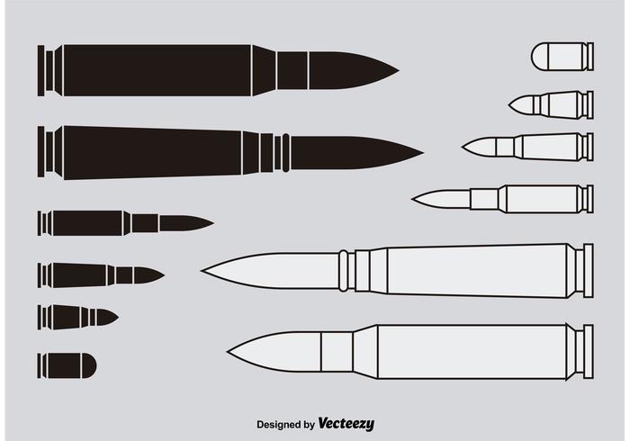 Siluetas de escopetas vector