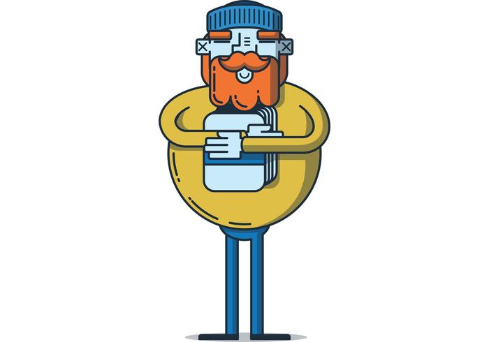 Hipster Sailor Vector Illustration Hipster Sailor Vector Illustration