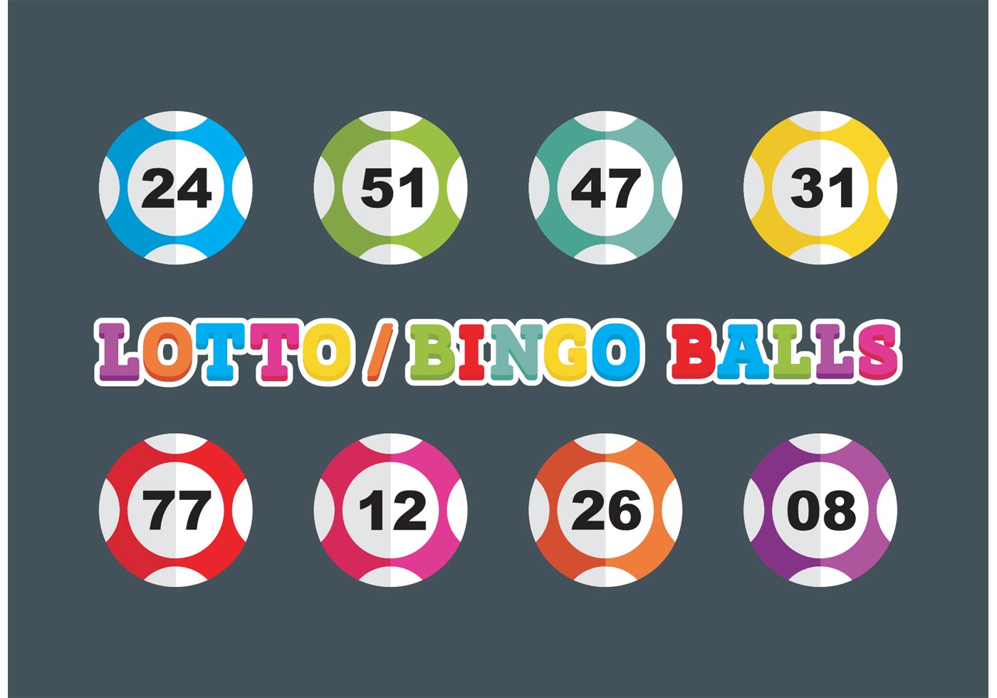Lotto & Bingo Balls Vector Free - Download Free Vectors ...
