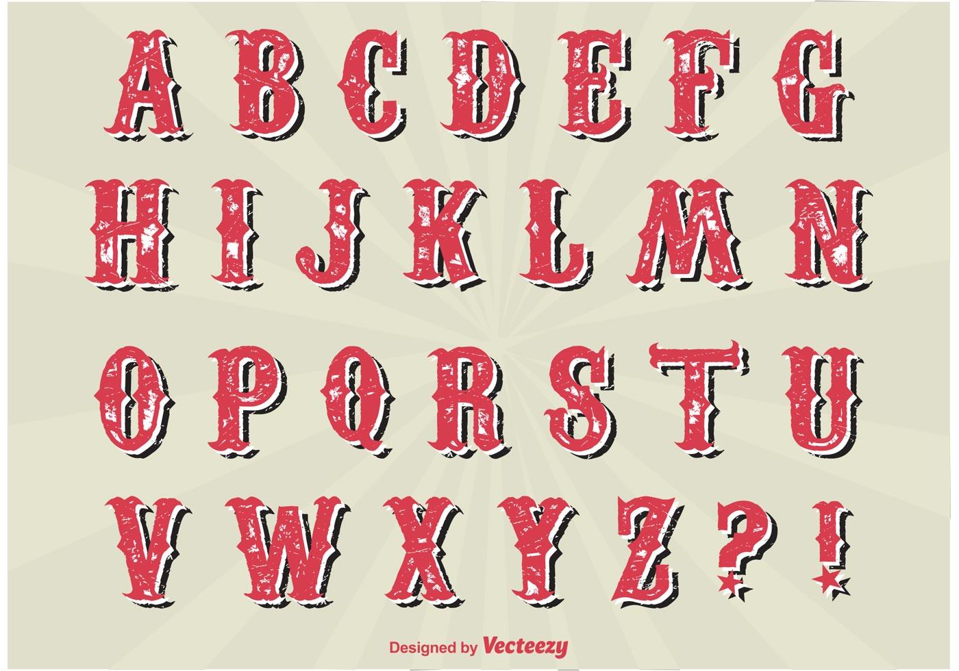 vintage alphabet set 91076 vector art at vecteezy