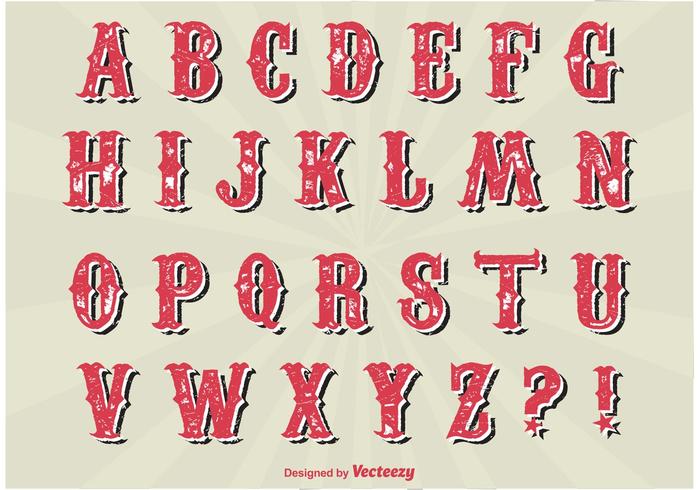 Vintage Alphabet Set vector