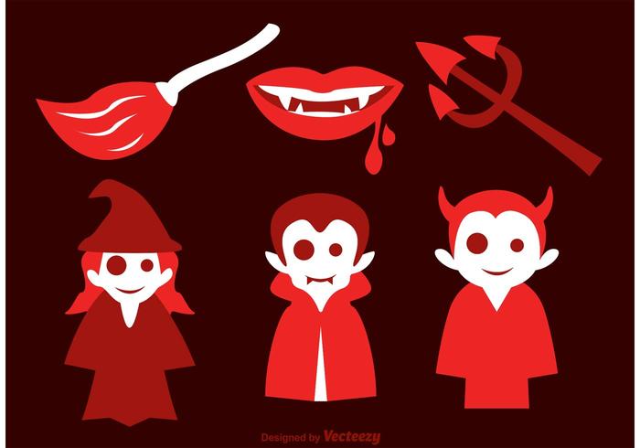 Evil Halloween Vector Icons