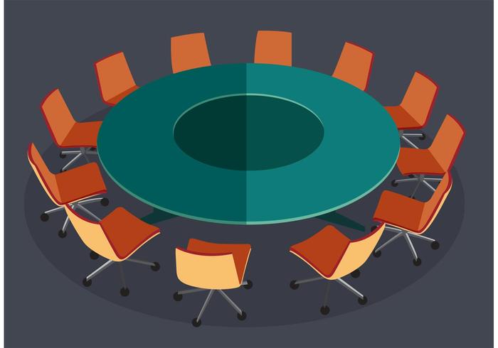 Vector de la mesa de la mesa redonda