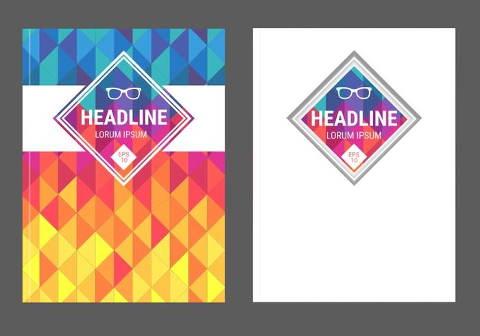 Vector Geometric Magazine Covers