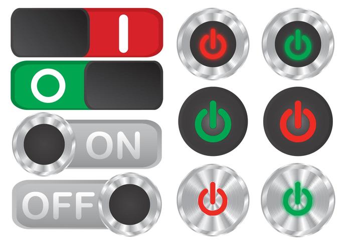 On Off Button Vectors 