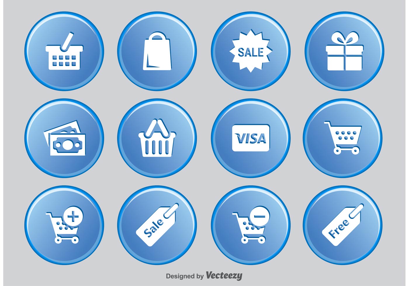 Download Shopping Button Icon Set - Download Free Vector Art, Stock ...