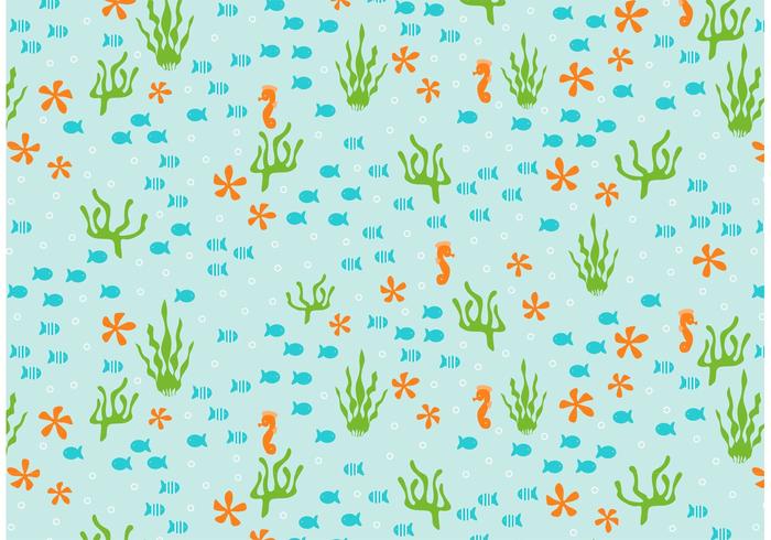 Under the Sea Repeat Pattern vector