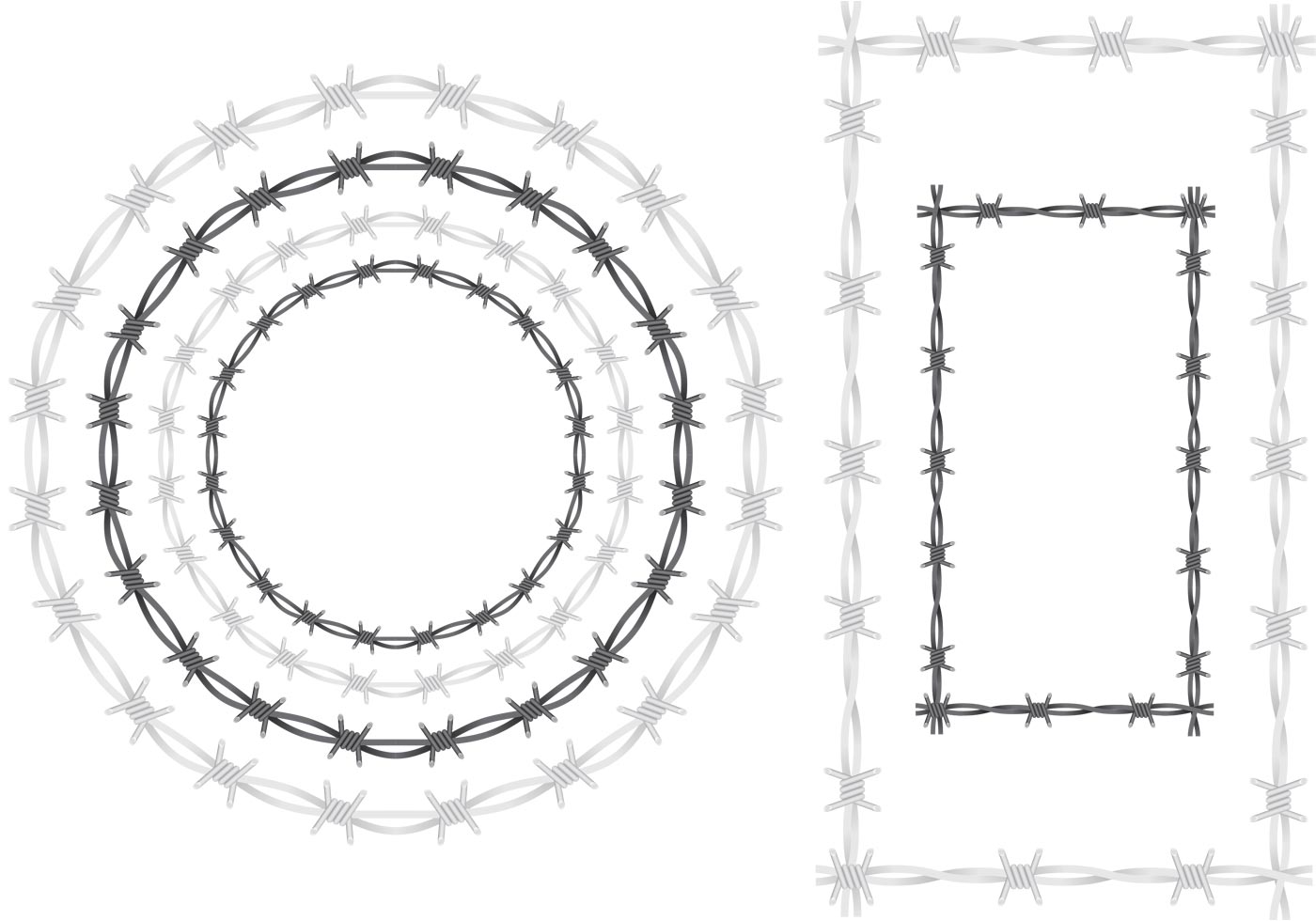 Download Barbed Wire Vector Frames - Download Free Vectors, Clipart ...