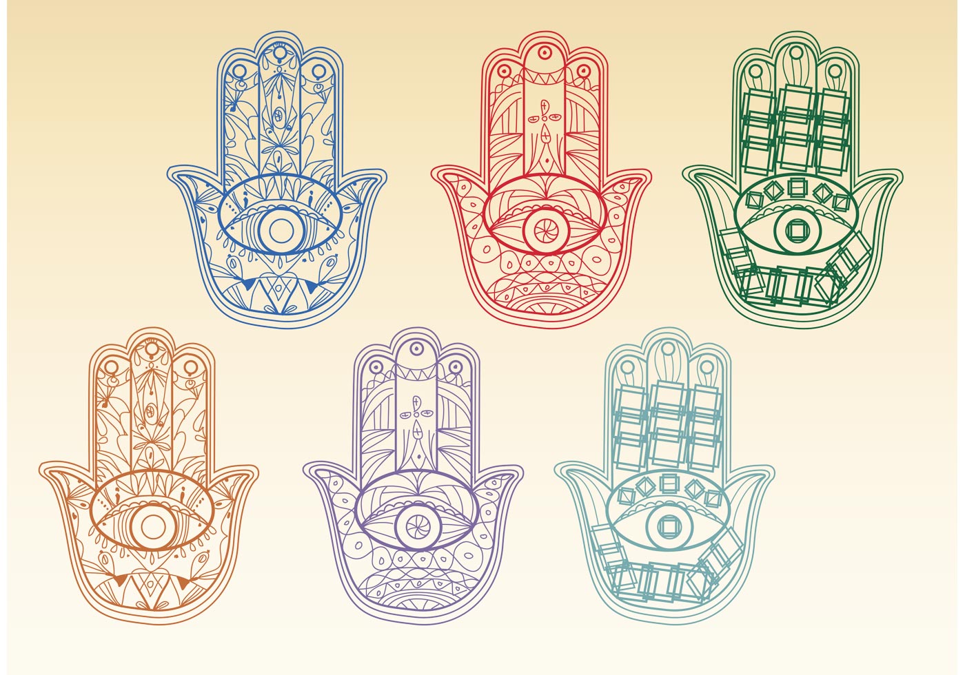 Boho Hamsa Hand Vectors 91168 Vector Art at Vecteezy