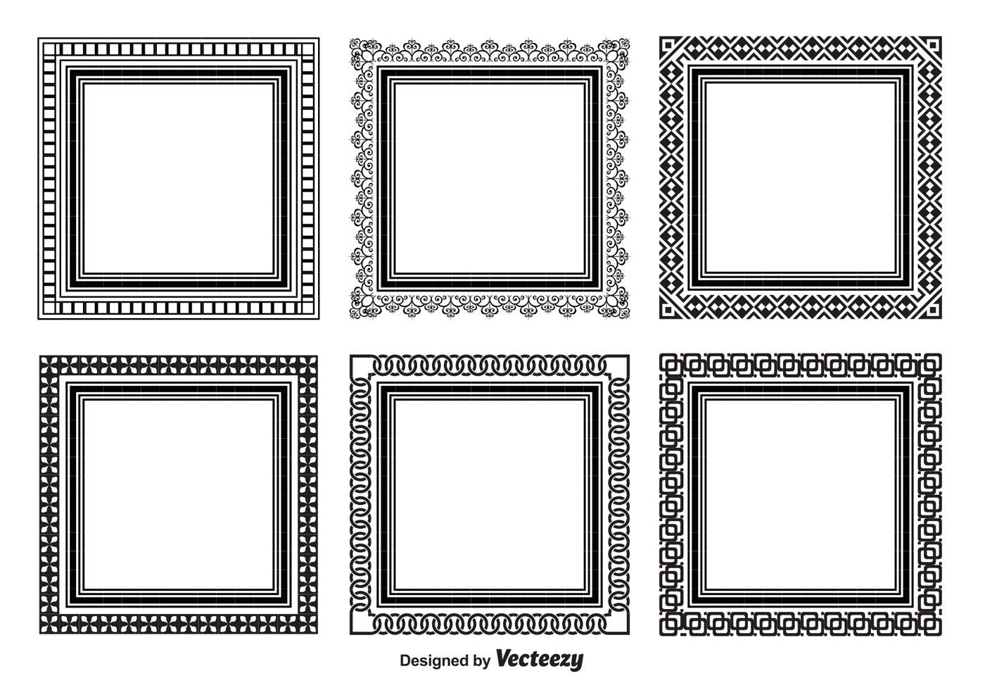 Decorative Square Frame Set 91172 Vector Art at Vecteezy