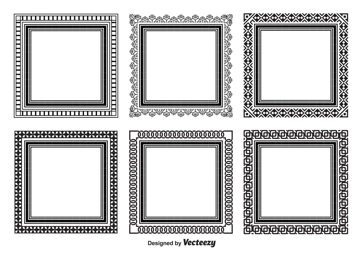 Download Decorative Square Frame Set - Download Free Vectors ...