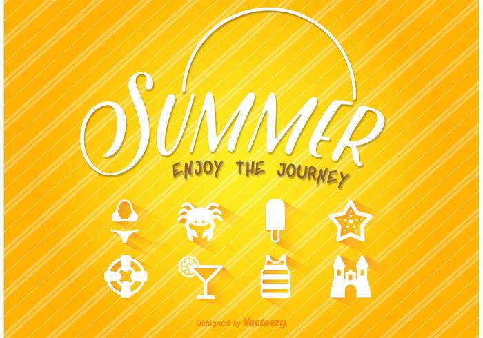 Summer Journey Icons vector