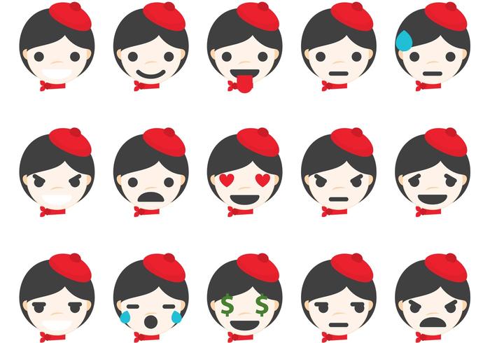 Mime Emoticons vector