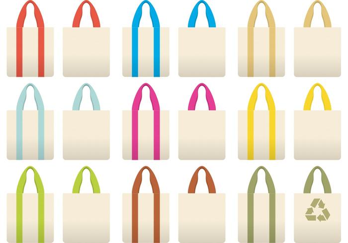 Colorful Cloth Bag Vectors